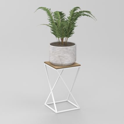 Стойка за цветя 40x24 см бял