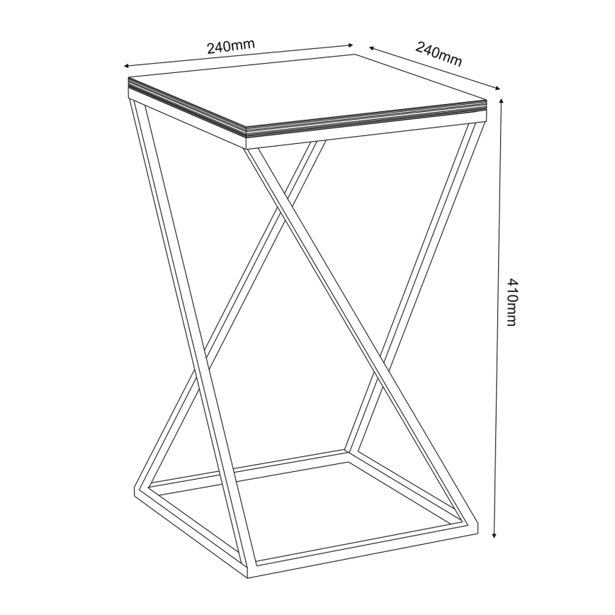 Стойка за цветя 40x24 см бял