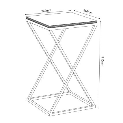 Стойка за цветя 40x24 см бял