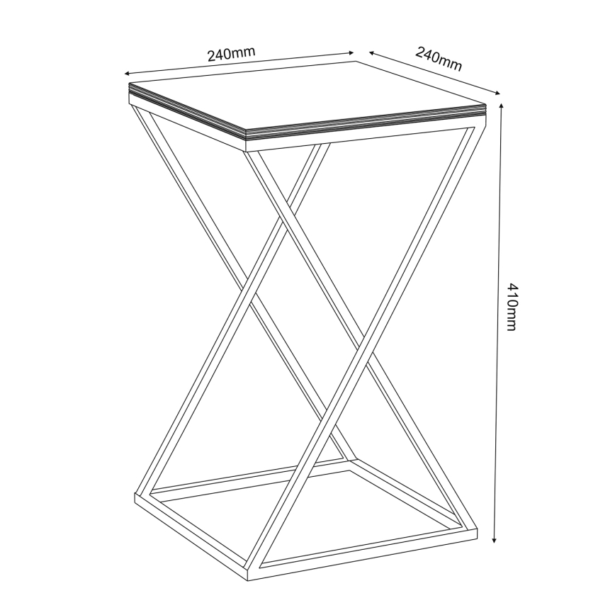 Стойка за цветя 40x24 см бял