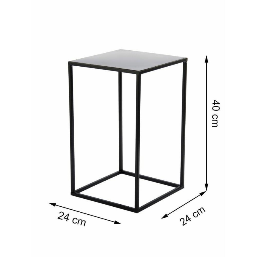 Стойка за цветя 40x24 см черен
