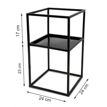 Стойка за цветя 40x24 см черен