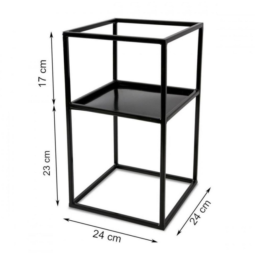 Стойка за цветя 40x24 см черен