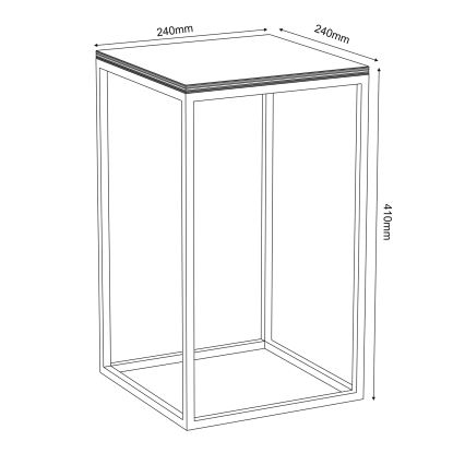Стойка за цветя 40x24 см черен