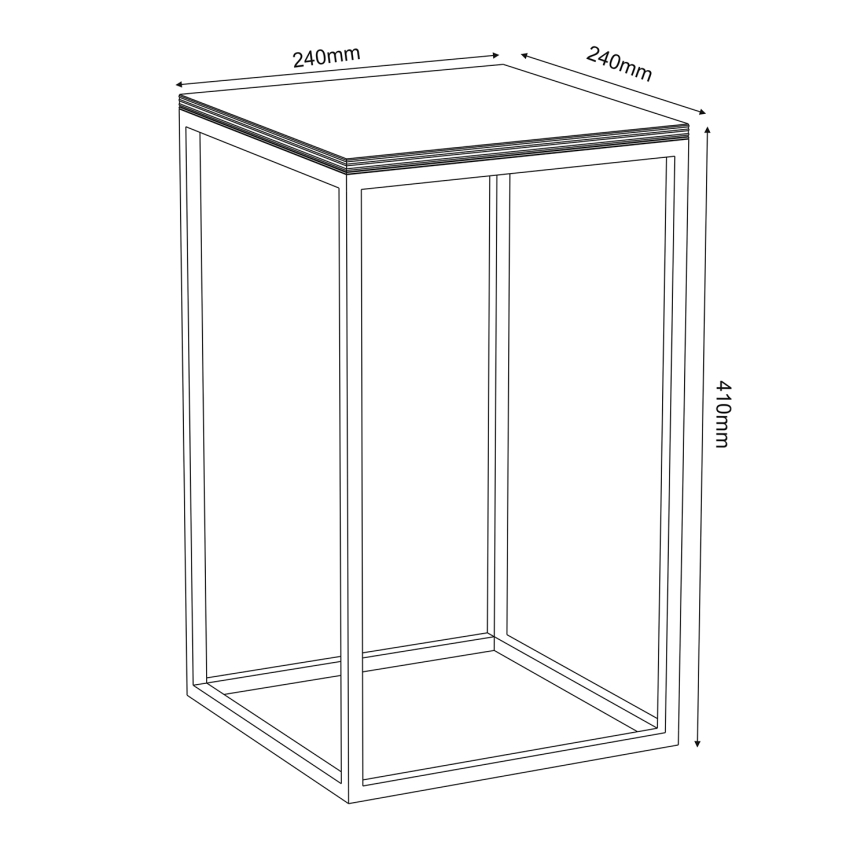 Стойка за цветя 40x24 см черен
