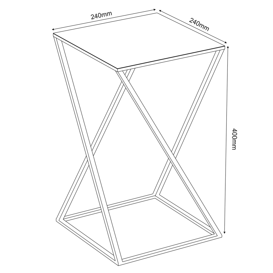 Стойка за цветя 40x24 см черен