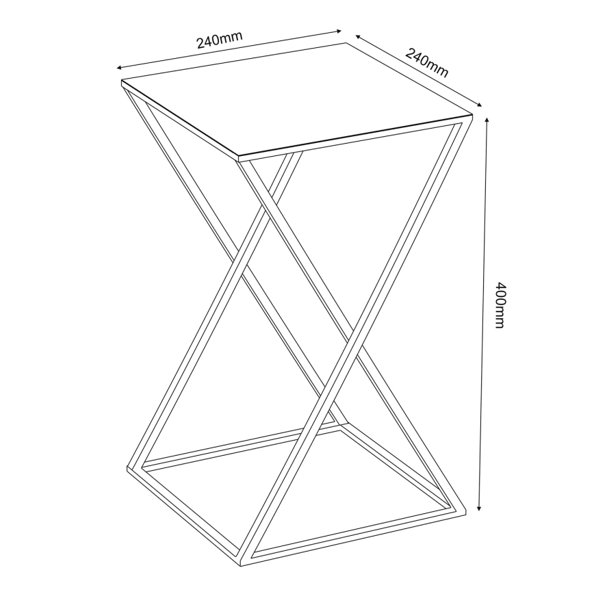 Стойка за цветя 40x24 см черна