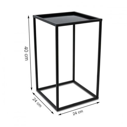 Стойка за цветя 40x24 см черен