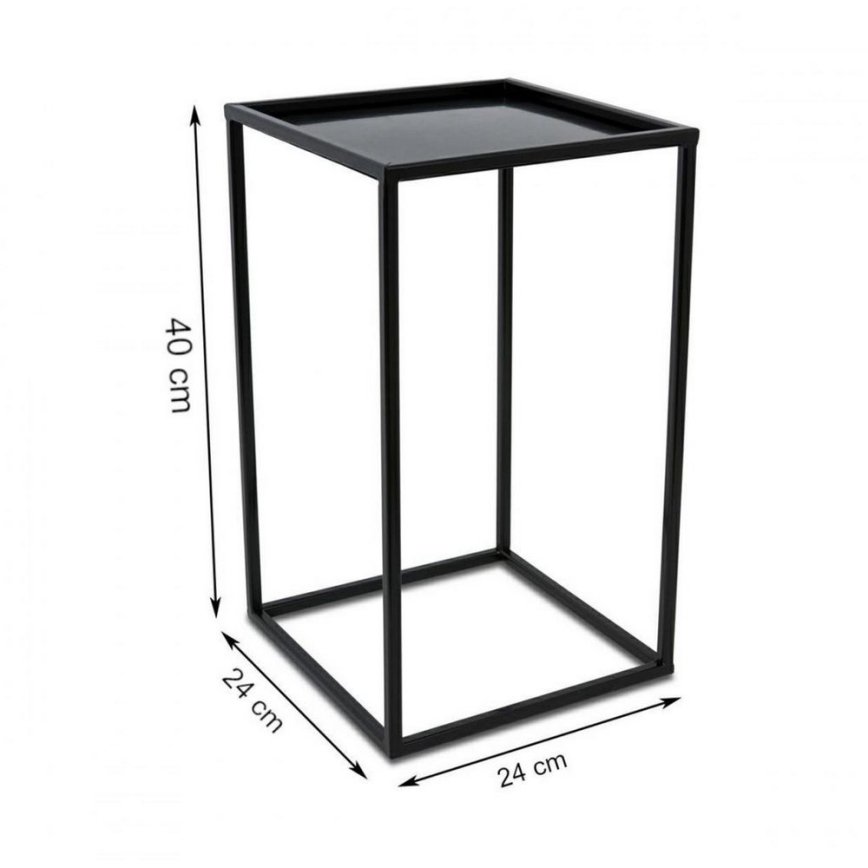 Стойка за цветя 40x24 см черен