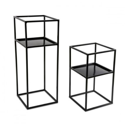 Стойка за цветя 40x24 см черен