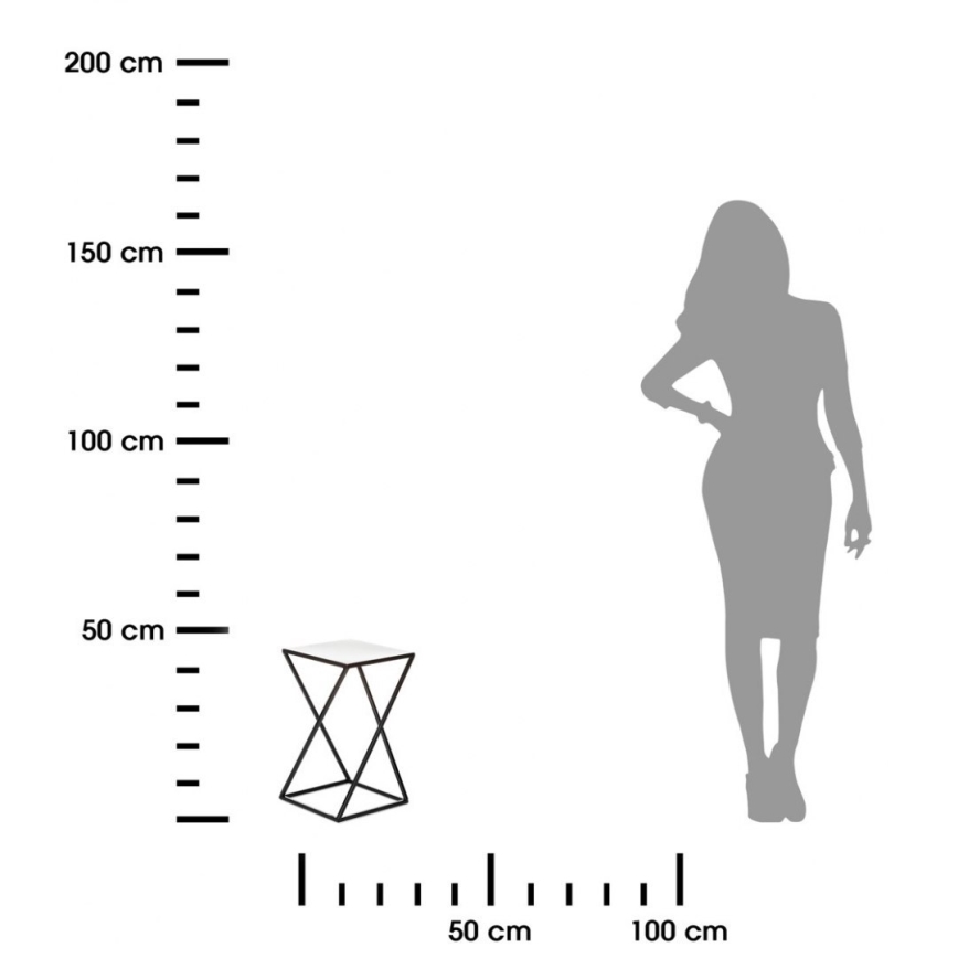 Стойка за цветя 40x24 см черен