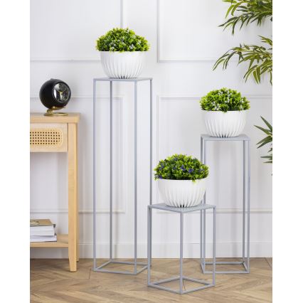Стойка за цветя 40x24 см сив