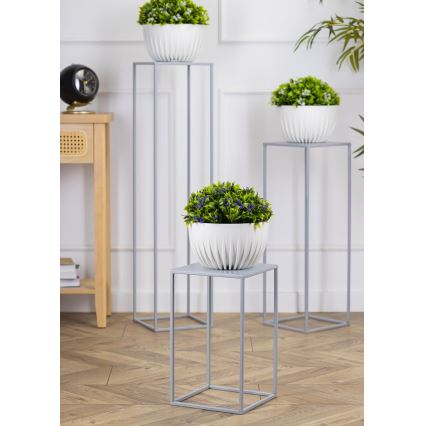 Стойка за цветя 40x24 см сив