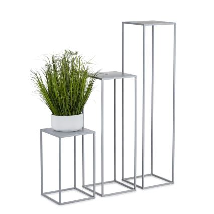 Стойка за цветя 40x24 см сив