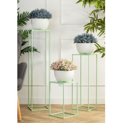 Стойка за цветя 40x24 см светлозелен
