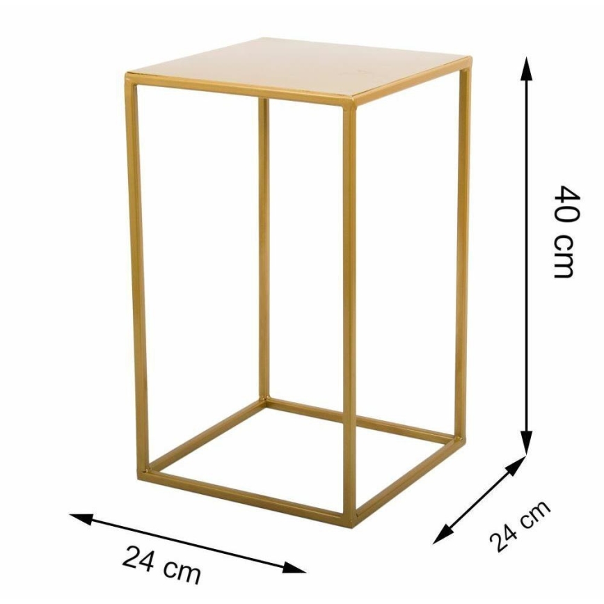 Стойка за цветя 40x24 см златист