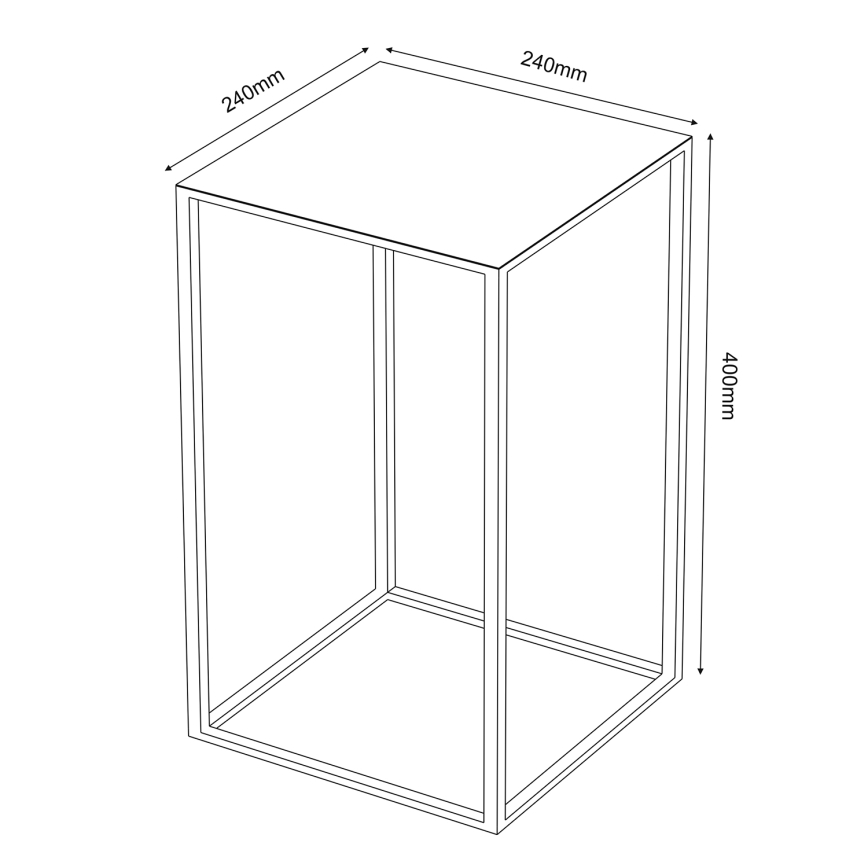Стойка за цветя 40x24 см златист