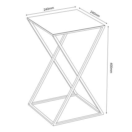 Стойка за цветя 40x24 см златиста