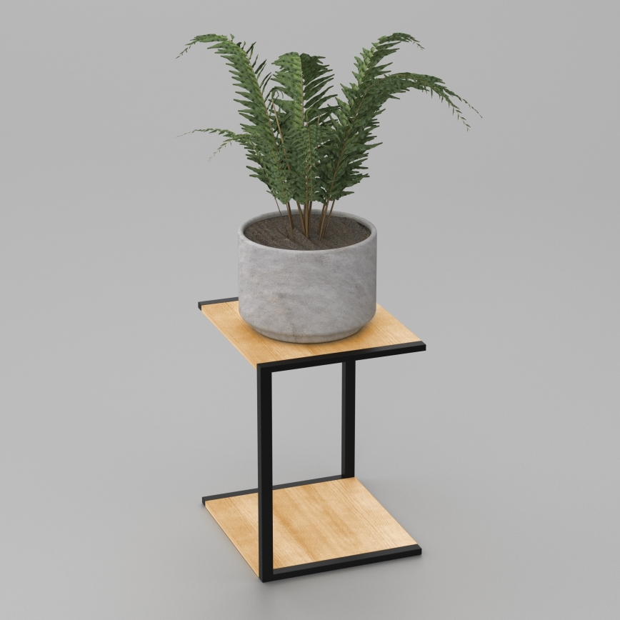 Стойка за цветя 40x30x34 см черен