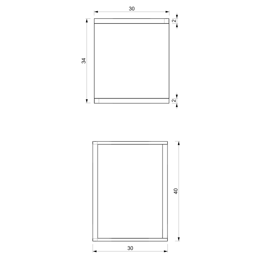 Стойка за цветя 40x30x34 см черен