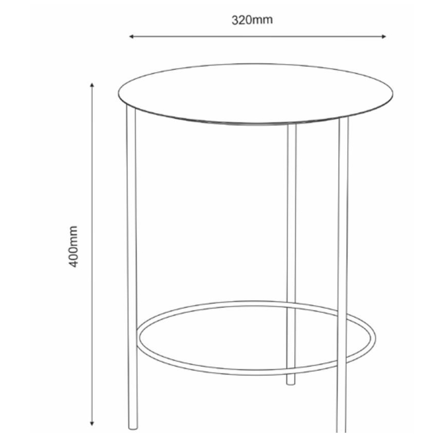 Стойка за цветя 40x32 cm черна