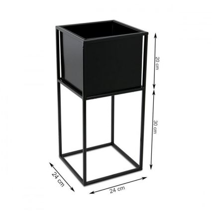 Стойка за цветя 50x24 см черен