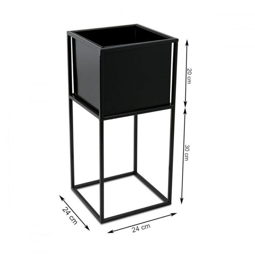 Стойка за цветя 50x24 см черен