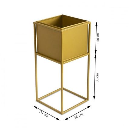 Стойка за цветя 50x24 см златист