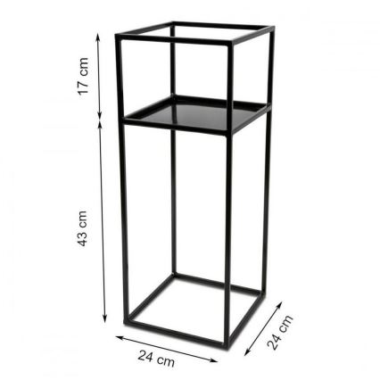 Стойка за цветя 60x24 черен