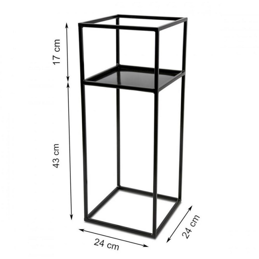 Стойка за цветя 60x24 черен