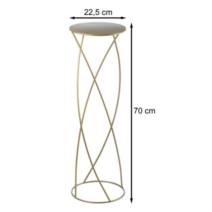 Стойка за цветя 70x22,5 см златист
