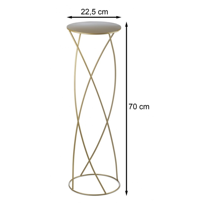 Стойка за цветя 70x22,5 см златист