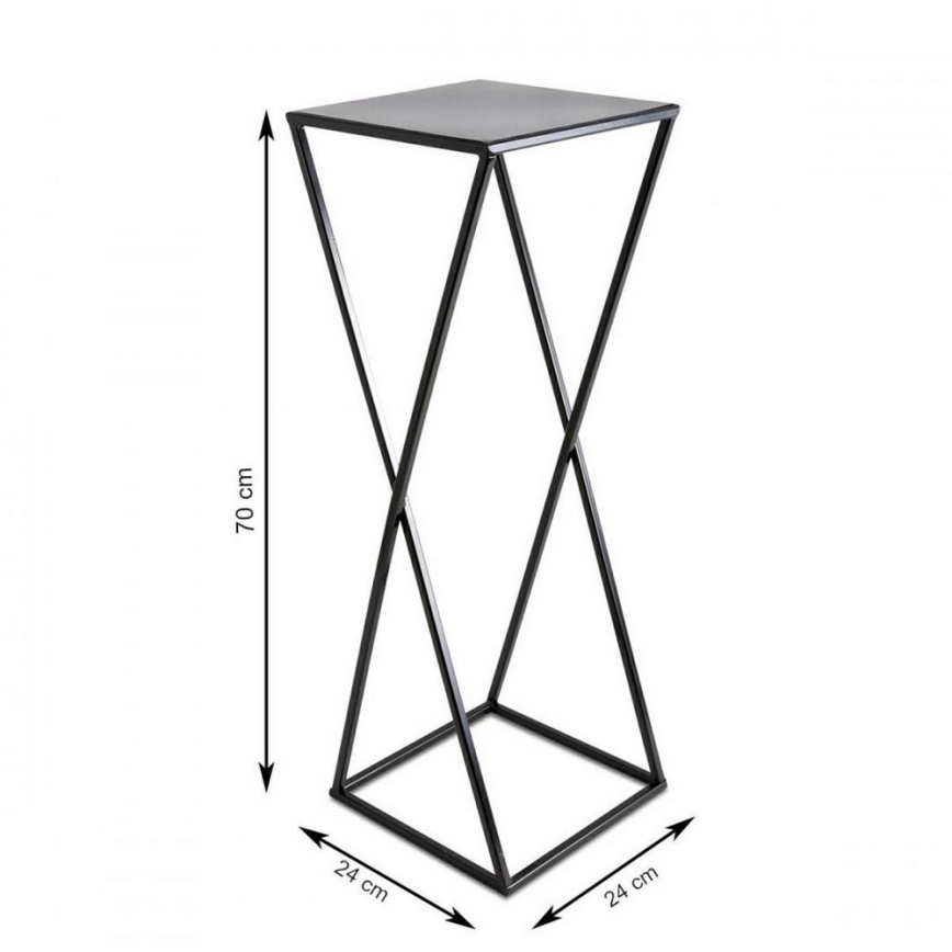 Стойка за цветя 70x24 черен