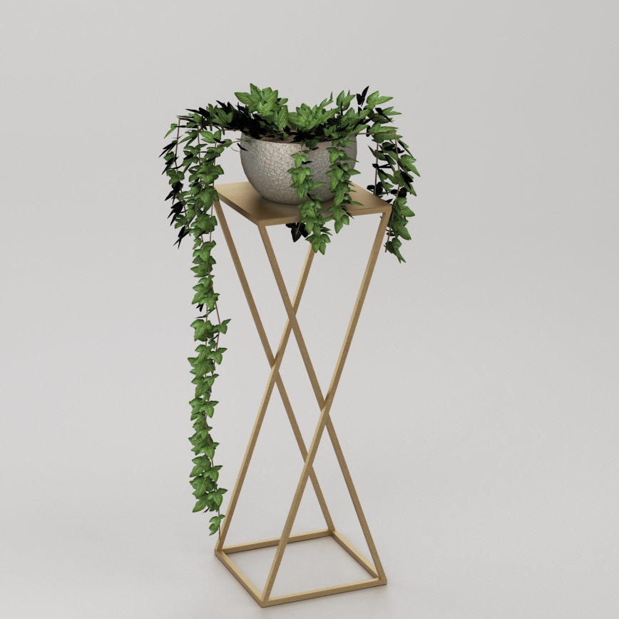 Стойка за цветя 70x24 cm златиста