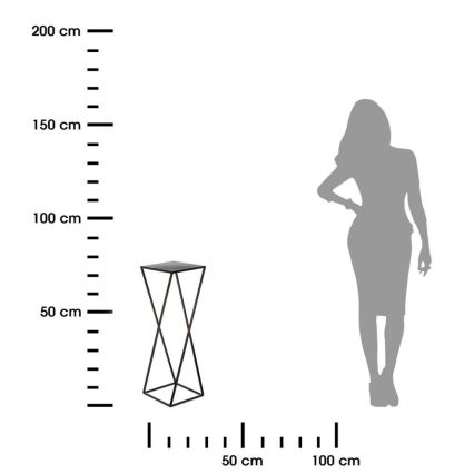 Стойка за цветя 70x24 см черен