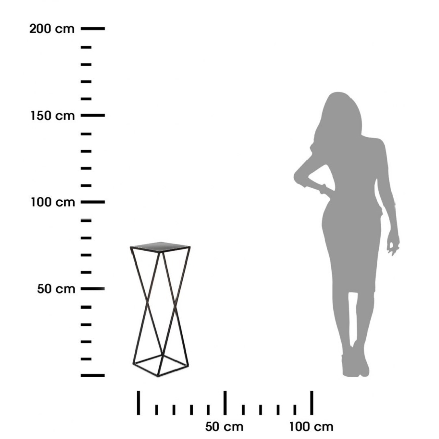 Стойка за цветя 70x24 см черен