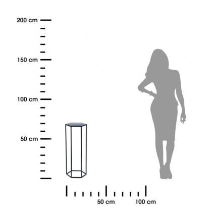 Стойка за цветя 70x24 см черен