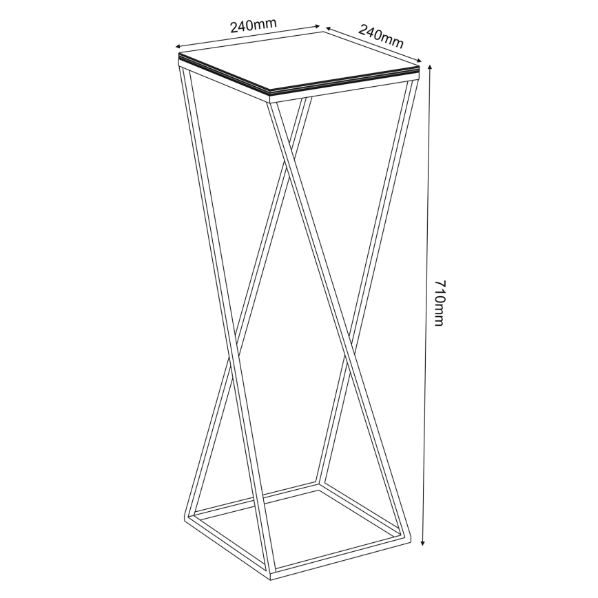 Стойка за цветя 70x24 см черен