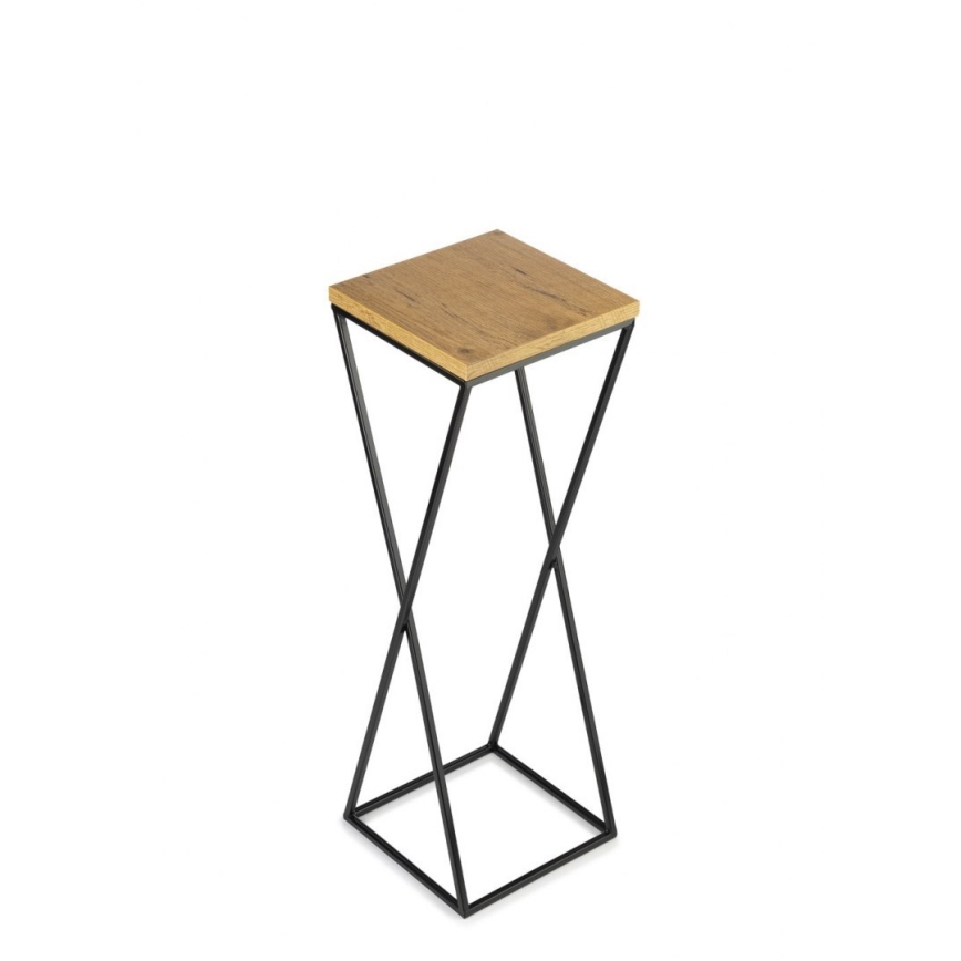 Стойка за цветя 70x24 см черен/кафяв