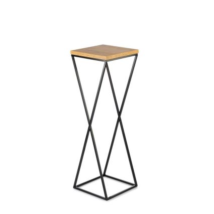 Стойка за цветя 70x24 см черен/кафяв