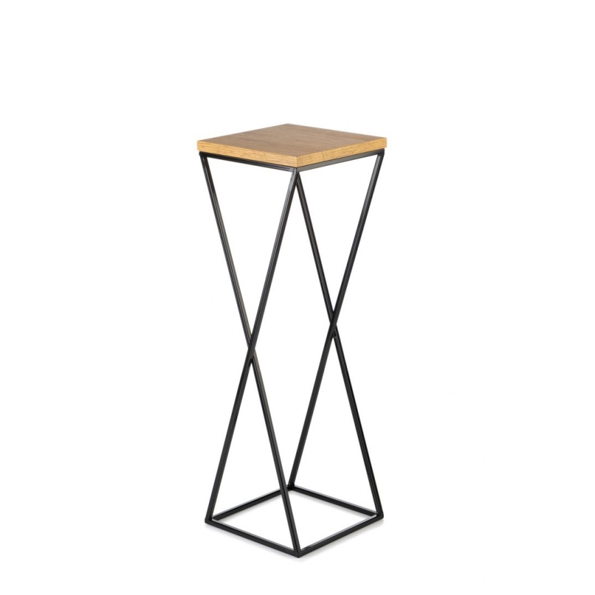 Стойка за цветя 70x24 см черен/кафяв