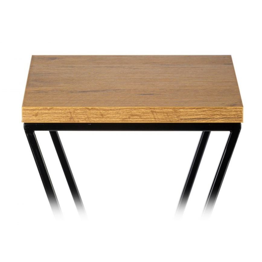 Стойка за цветя 70x24 см черен/кафяв