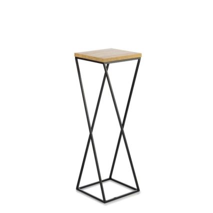 Стойка за цветя 70x24 см черна/кафява