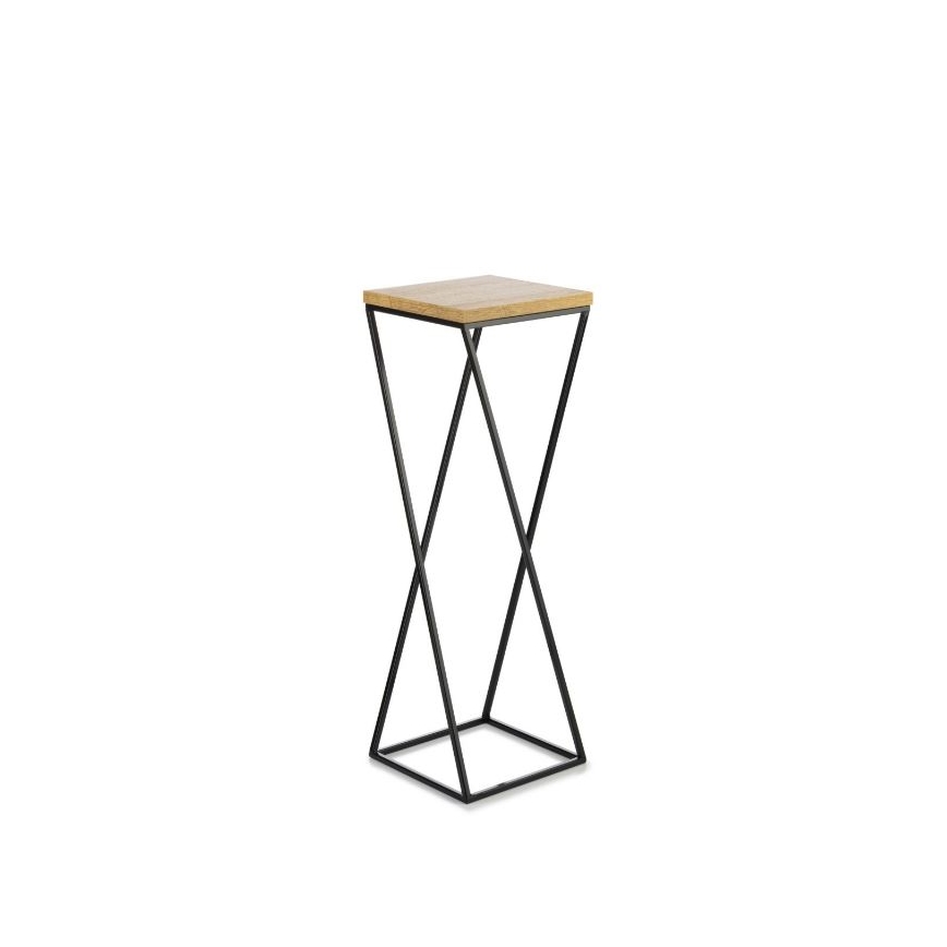 Стойка за цветя 70x24 см черна/кафява