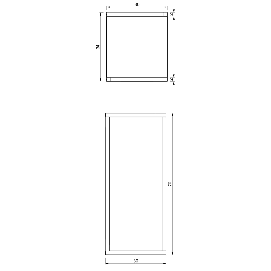 Стойка за цветя 70x30x34 см бял