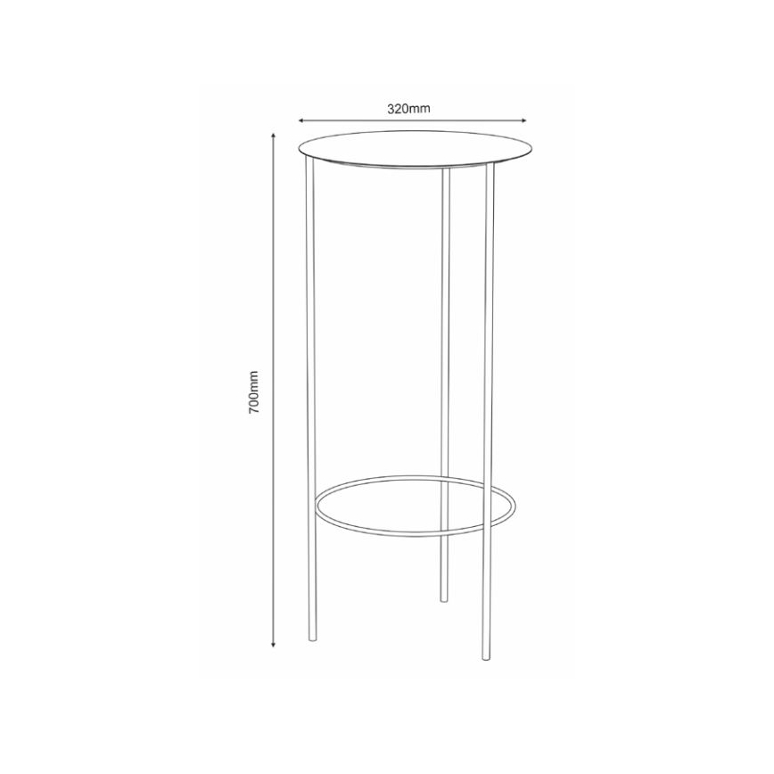 Стойка за цветя 70x32 cm черна