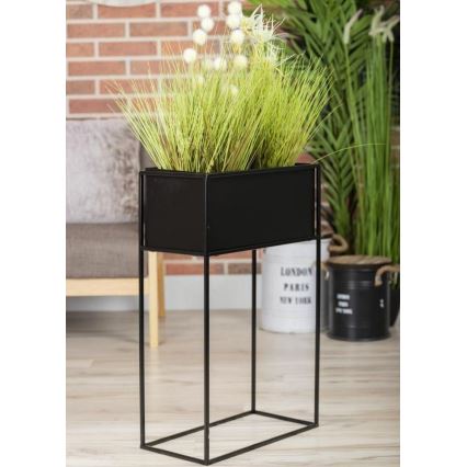 Стойка за цветя 70x44 см черен