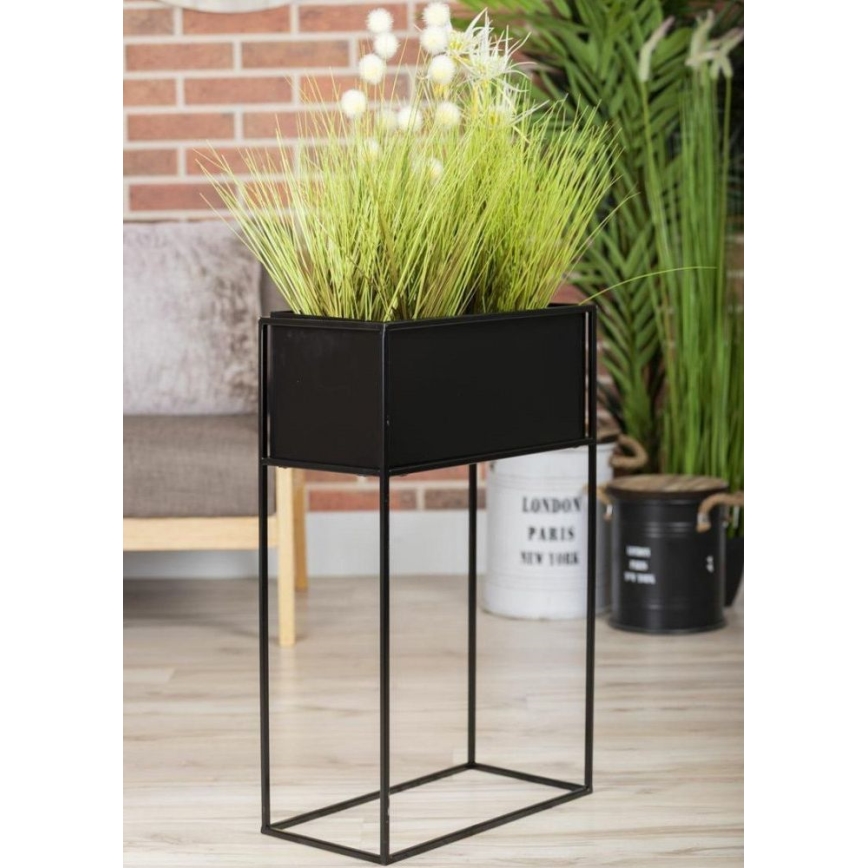 Стойка за цветя 70x44 см черен