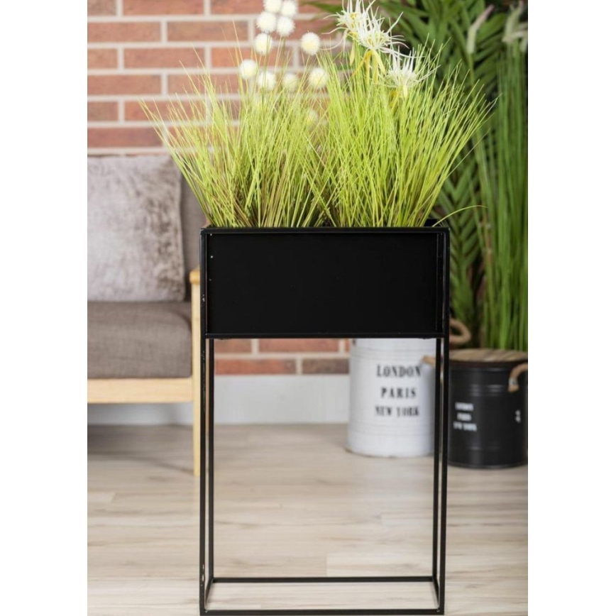 Стойка за цветя 70x44 см черен