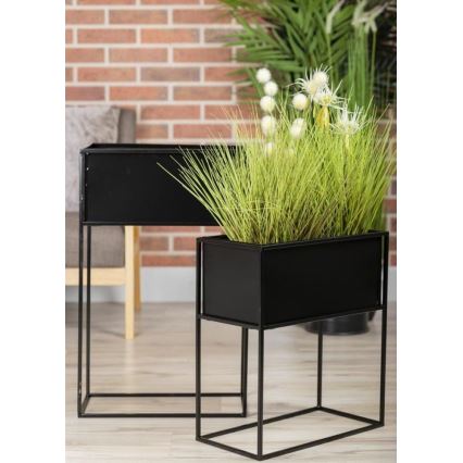 Стойка за цветя 70x44 см черен
